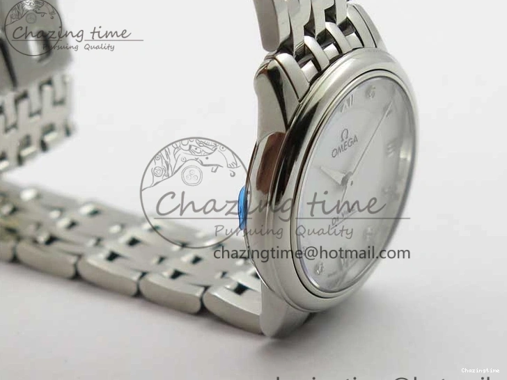 0425 De Ville Prestige Quartz 27.4 mm SS ZF 1:1 Best Edition White Dial on SS Bracelet Jap Quartz Practical 7905